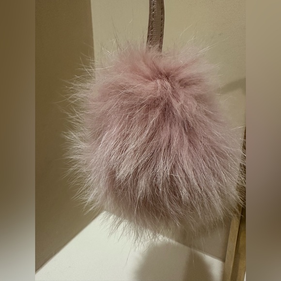 FENDI Pink Fox Fur Rabbit Fur Bag Charm Keychain - Picture 4 of 8